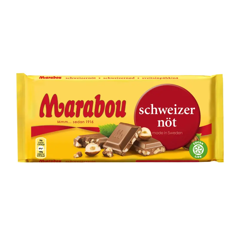 Sveitsinpähkinä 200 g suklaalevy